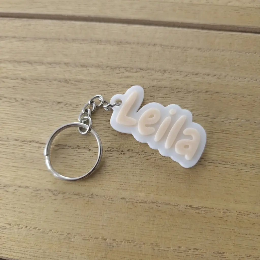 porte-clés personnalisé prénom leila