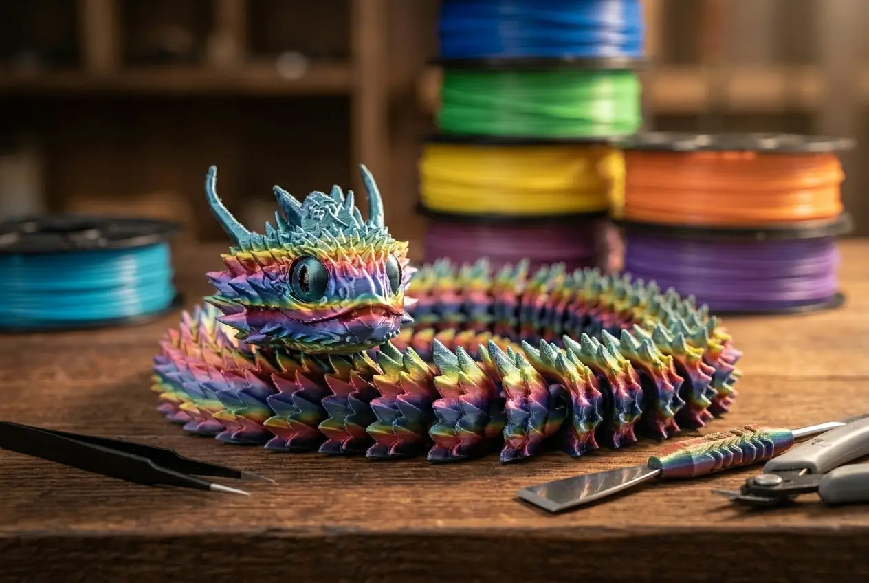 serpent-multicolor - Impression 3D - Kreativ 3D