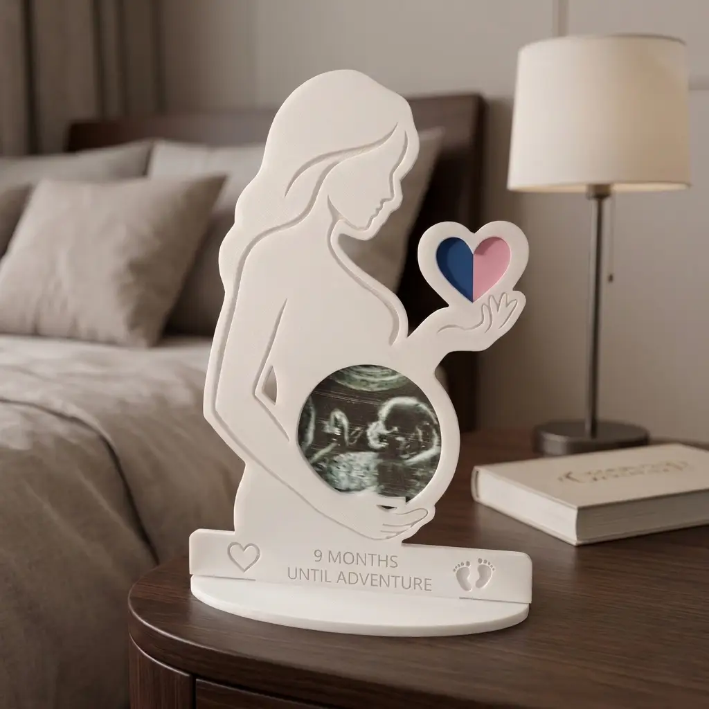 Cadre Échographie Souvenir - Présentoir Silhouette Future Maman – Image 5