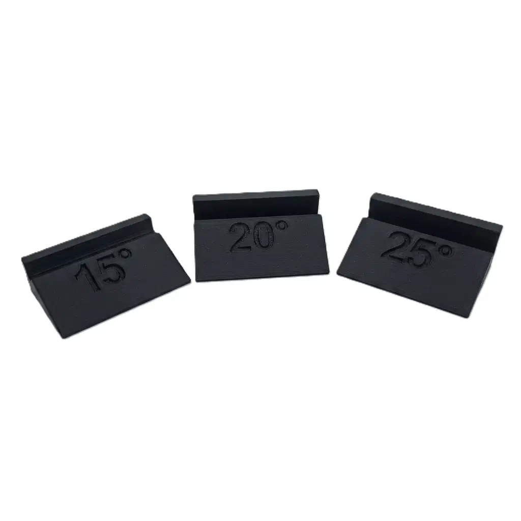 set de gabarit d'affûtage PETG 15 20 25 degrés